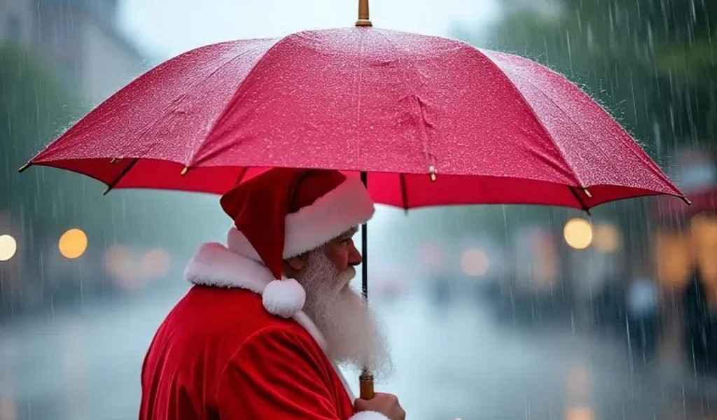 Navidad fresca y bajo el agua: Lluvias durante toda la semana y temperaturas templadas