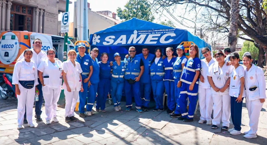 El SAMEC brindó más de 900 atenciones durante la procesión del Señor y la Virgen del Milagro